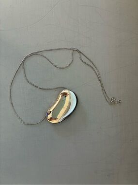 Elsa Peretti Silver Bean Pendant Necklace
